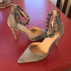Charlotte Russe Grey “Suede” Heels